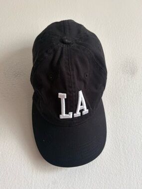 Scotch & Soda Sz 0S Adjustable Black LA Embroidered Hat